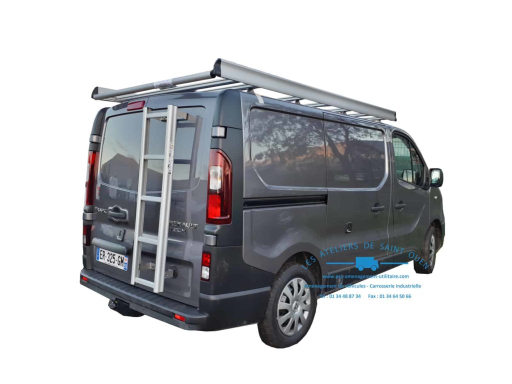 fourniture et pose dans votre utilitaire renault traficavec galerie en aluminum avec echelle et mul-t-lock