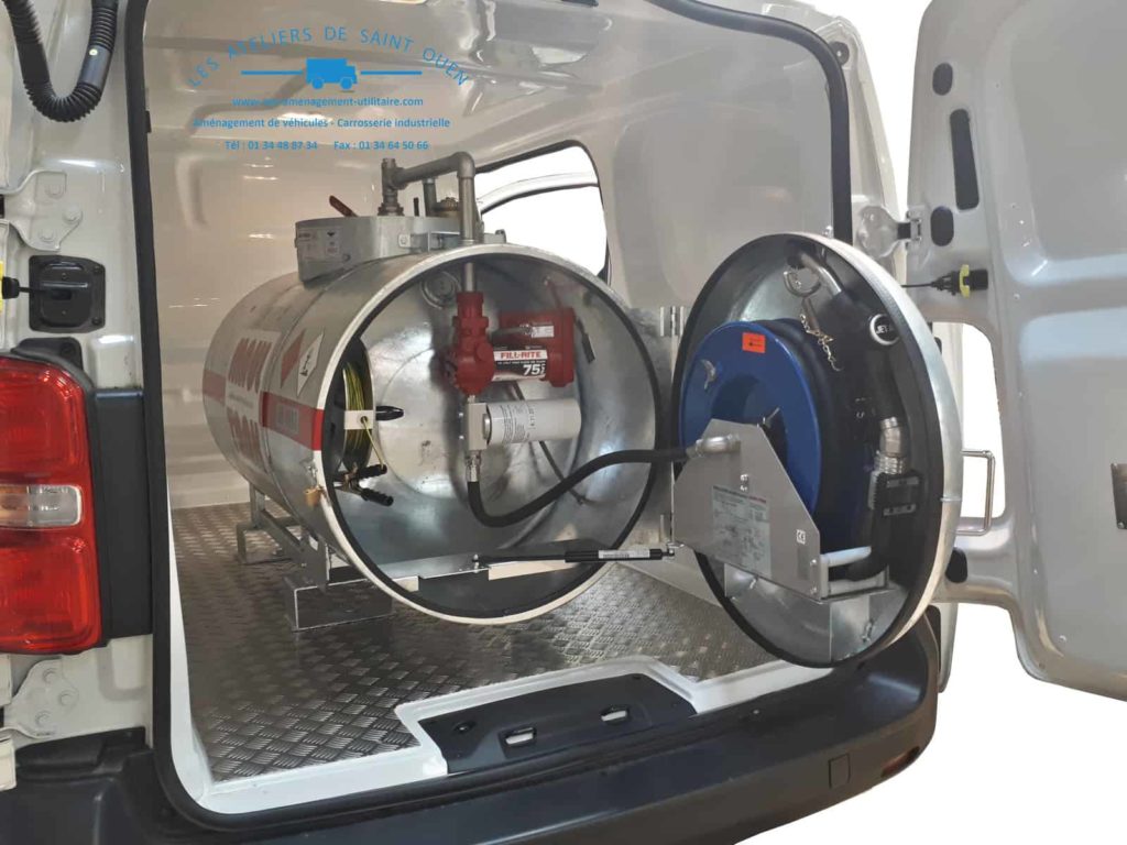 fourniture et pose dans votre utilitaire pour véhicule ravitailleur de carburant avec kit cover et plancher en aluminium