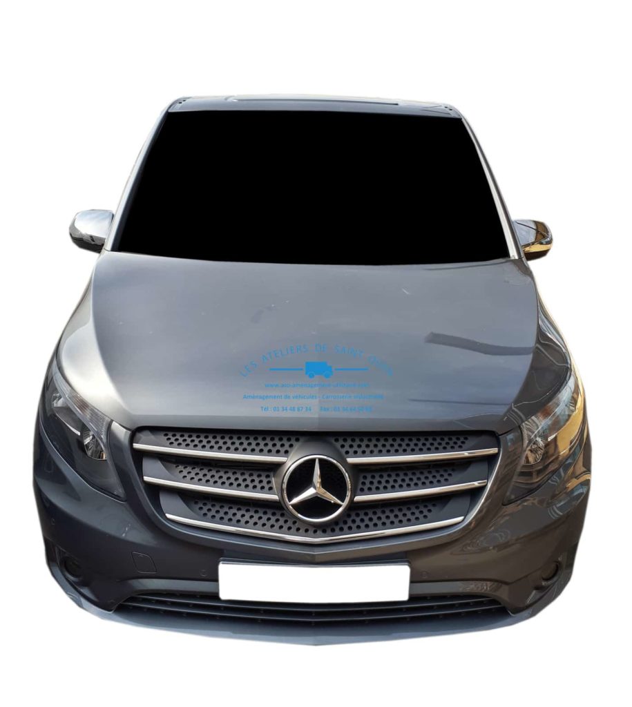 aménagement mercedes vito avec calandre coque rétroviseur