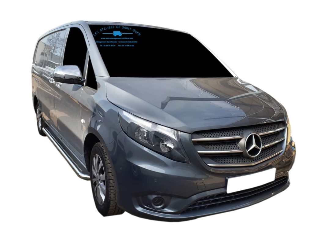 aménagement mercedes vito avec calandre coque rétroviseur