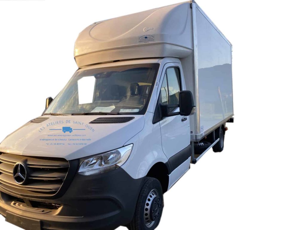 aménagement fourniture et pose pour caisse grand volume avec bache de protection