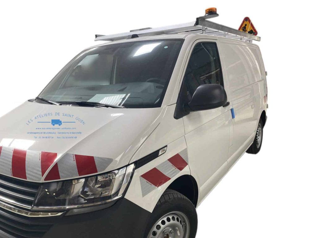 volkswagen t5 avec kit de bande réfléchissante serrure de sécurité mul-t-lock avec galerie