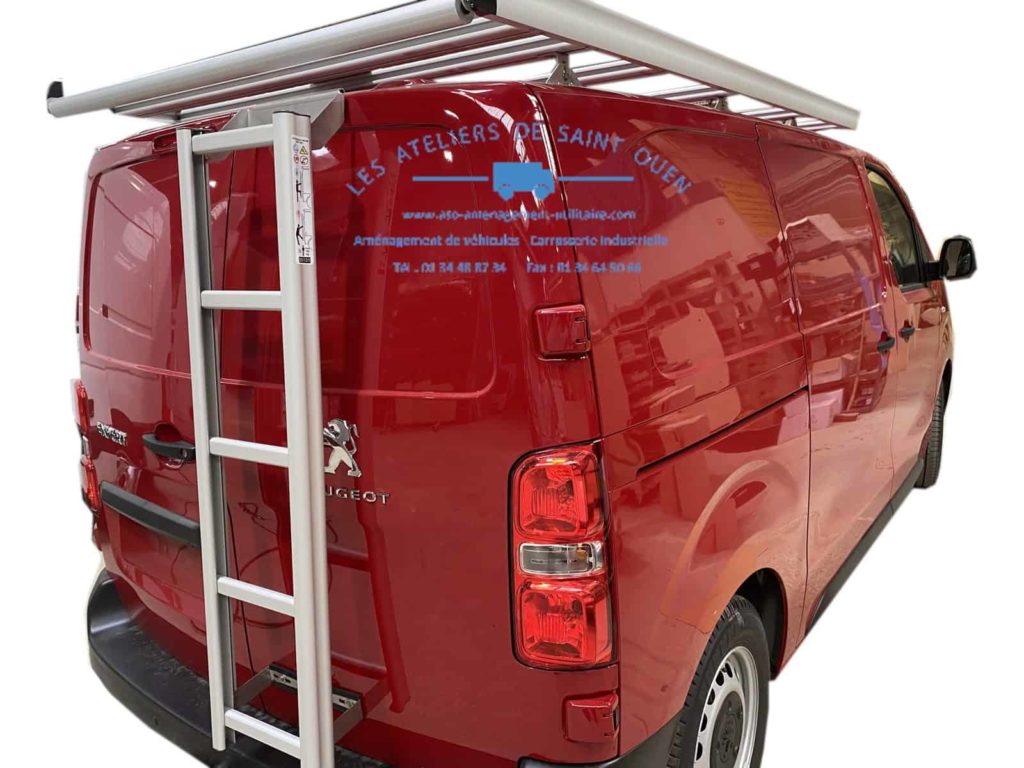 fourniture et pose peugeot expert avec galerie et échelle