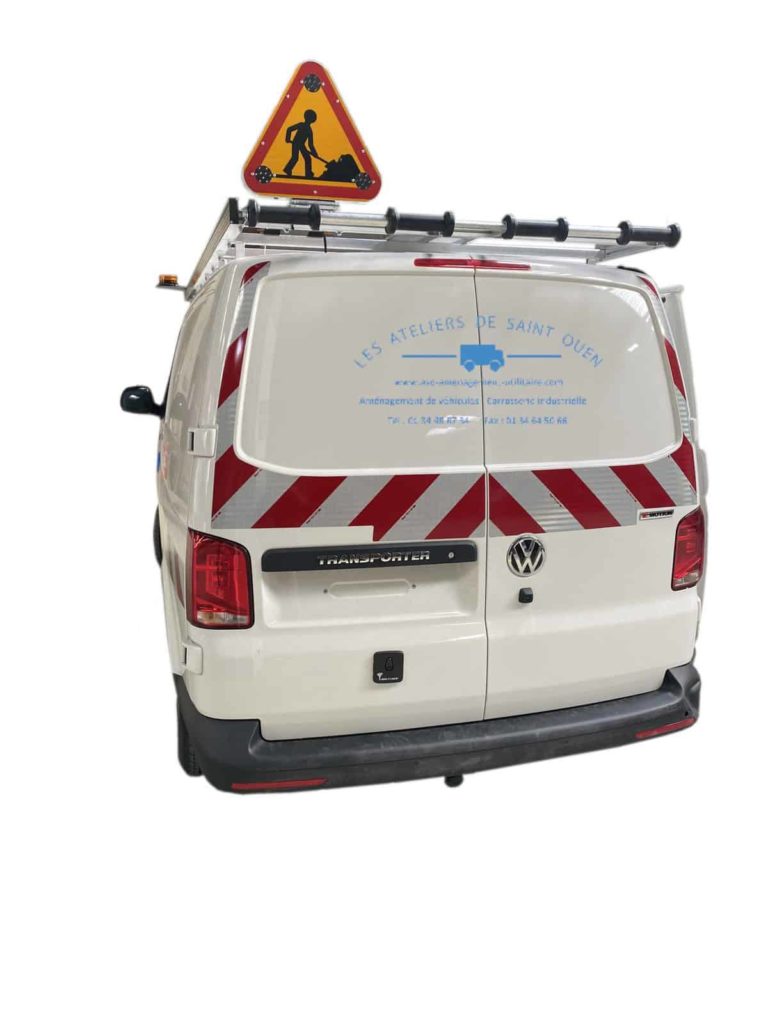 volkswagen t5 avec kit de bande réfléchissante serrure de sécurité mul-t-lock avec galerie