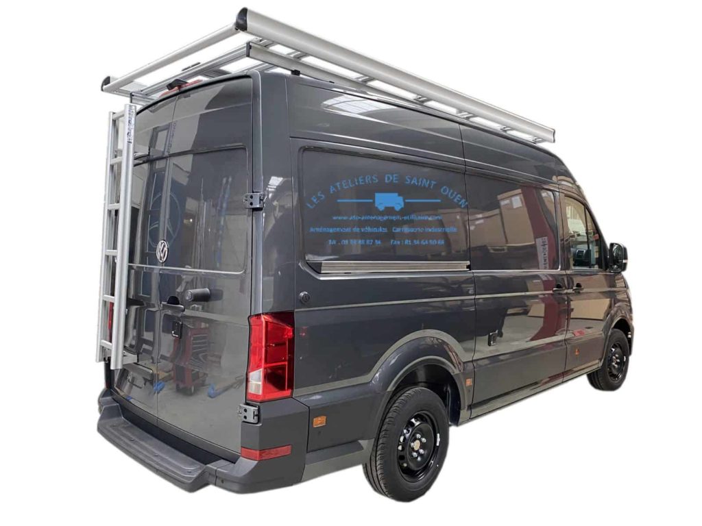 fourniture et pose volkswagen crafter avec galerie échelle et serrure mul-t-lock