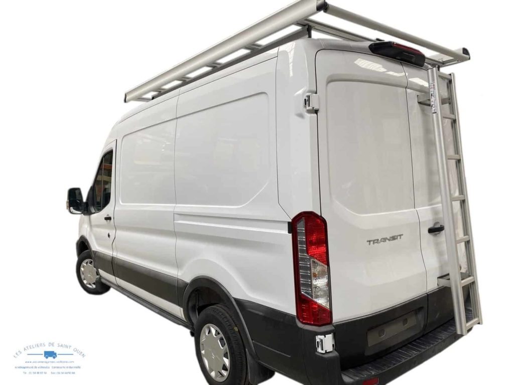ford transit 2t avec galerie en aluminium avec échelle