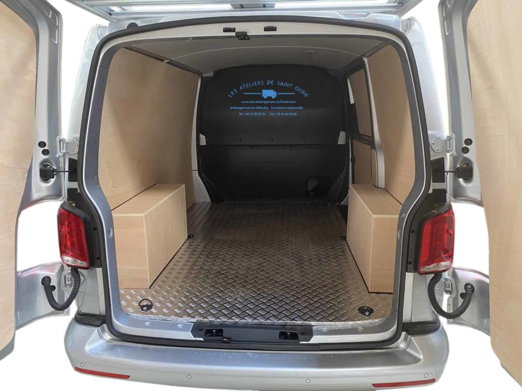 volkswagen transport t6 avec galerie et plancher en aluminium