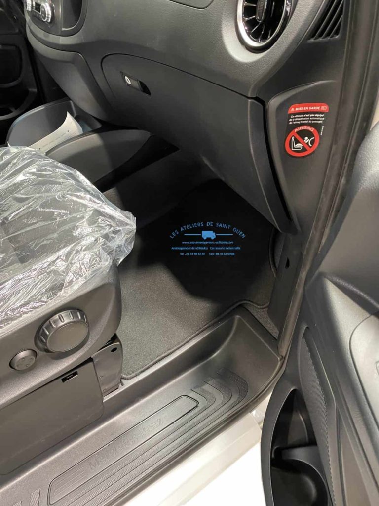 tapis de sol avant pour mercedes vito mixto