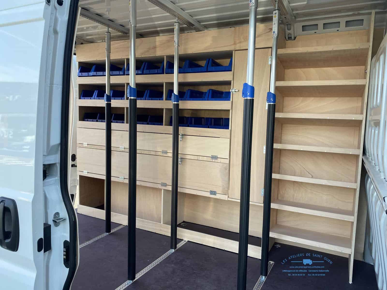 Equipement bois sur mesure pour un utilitaire Peugeot Boxer Janvier