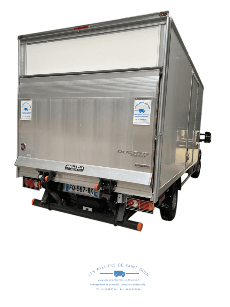 caisse 20 m3 fiat ducato avec hayon élévateur + porte latérale