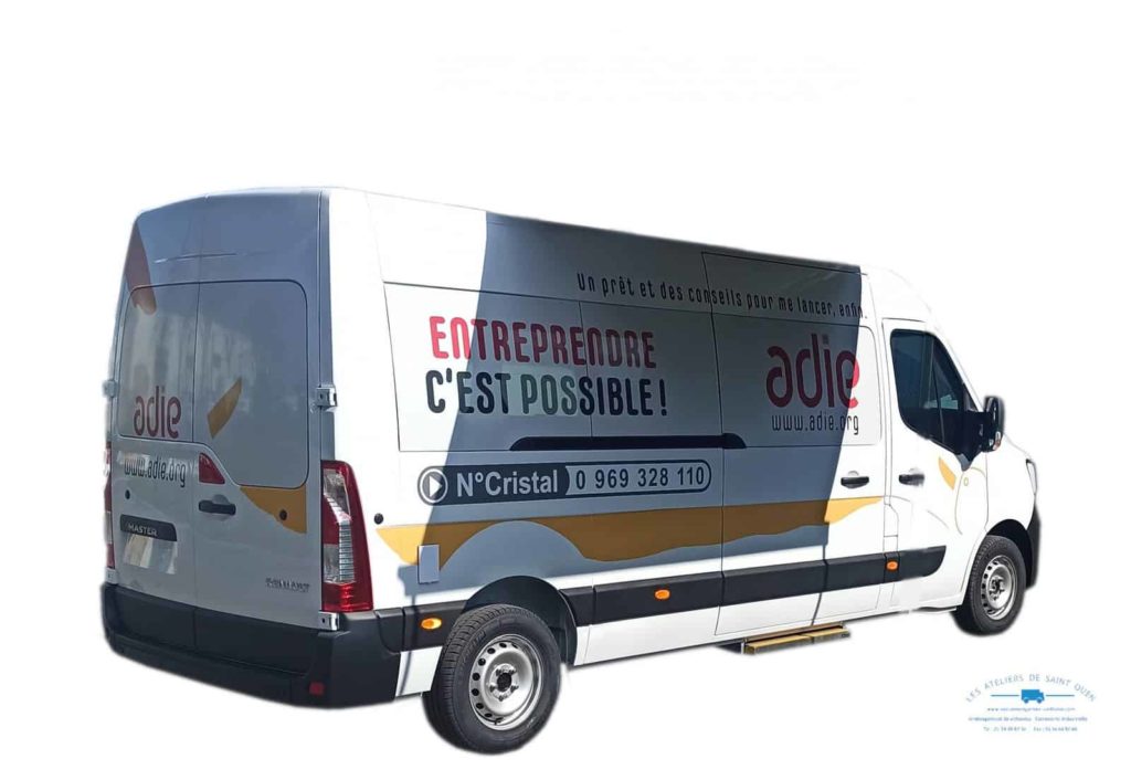 renault master véhicule bureau mobile avec store et marchepied