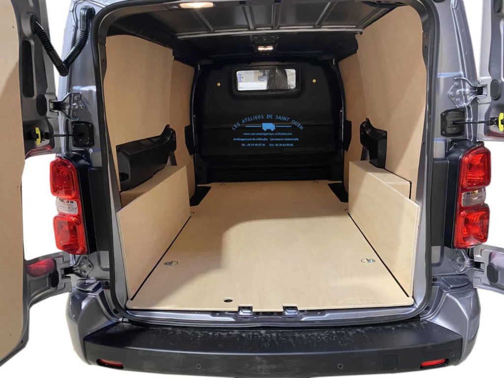 peugeot expert avec habillage bois avec plancher contreplaqué