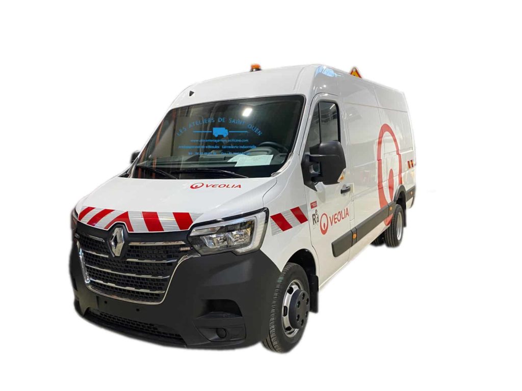 renault master avec gyrophare flocage véolia