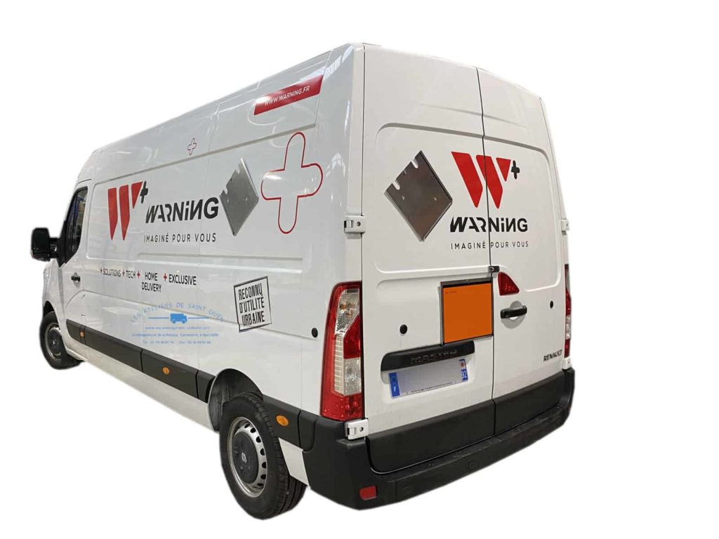 renault master warning avec covering publicité