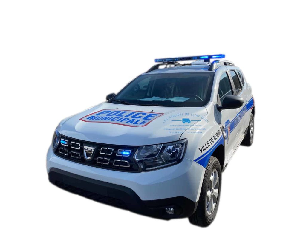 dacia duster avec gyrophare pôlice bande police