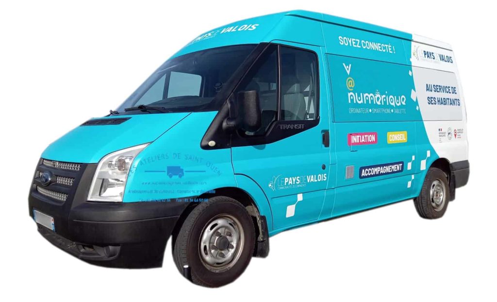 ford transit 2t bureau mobile avec ordinateur bureau cloison de séparation sur mesure