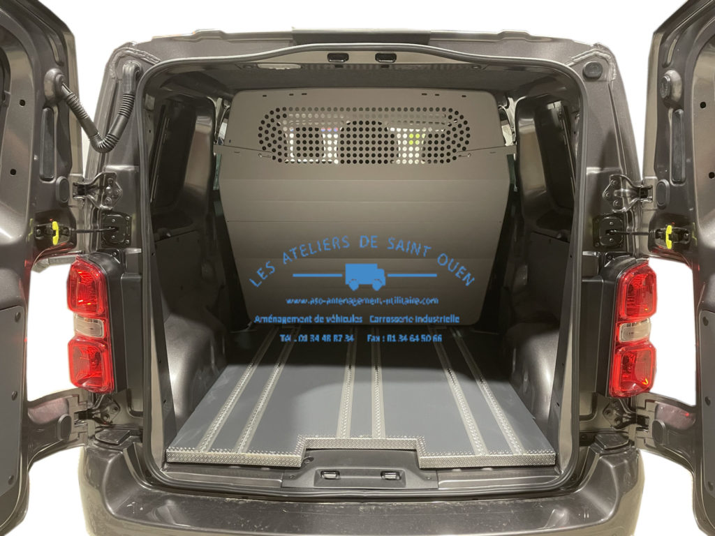 cabine approfondi 3 sièges rail aéro cloison de séparation démontage rapide pour pegueot expert