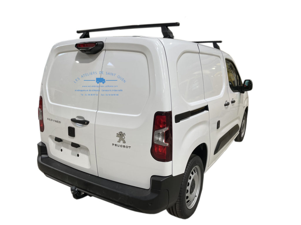 attelage lourd avec serrure mul t lock et barre de toit pour peugeot partner
