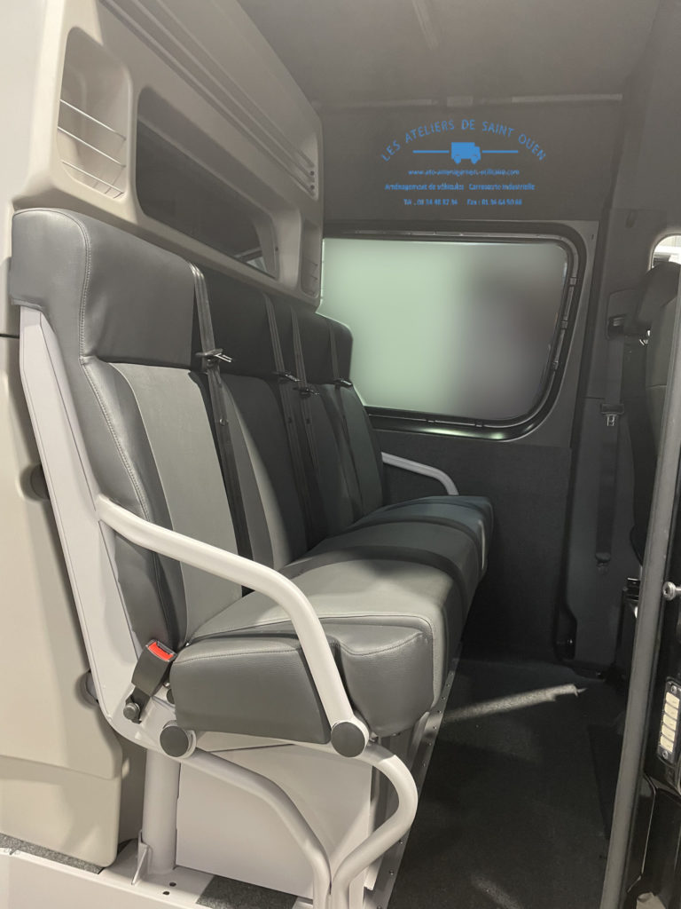 cabine approfondi 4 sièges rail aéro cloison de séparation démontage rapide pour mercedes sprinter