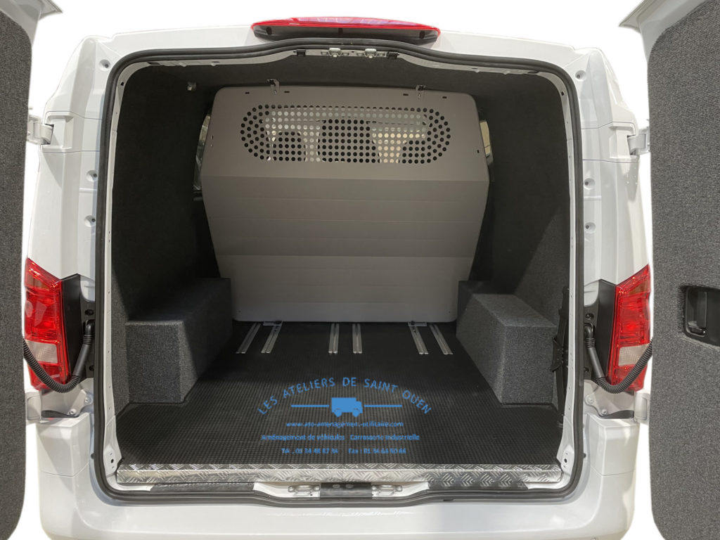 cabine approfondi3 sièges rail aéro cloison de séparation démontage rapide pour mercedes vito