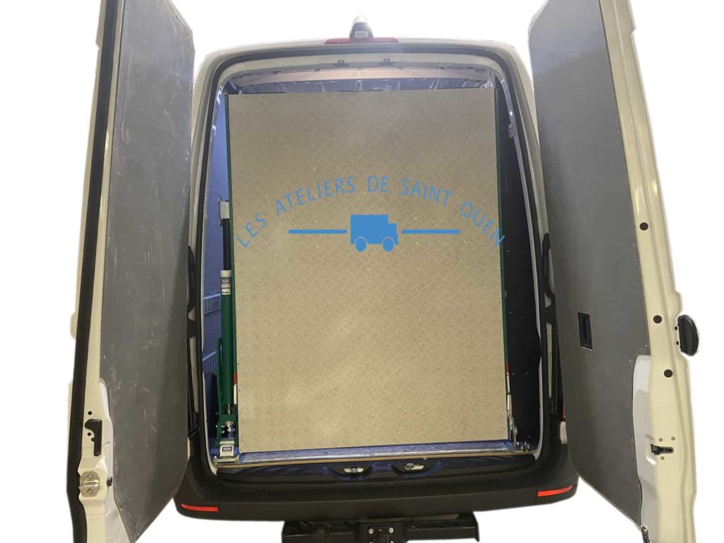 rampe de chargement mercedes sprinter avec habilalge polypropylène