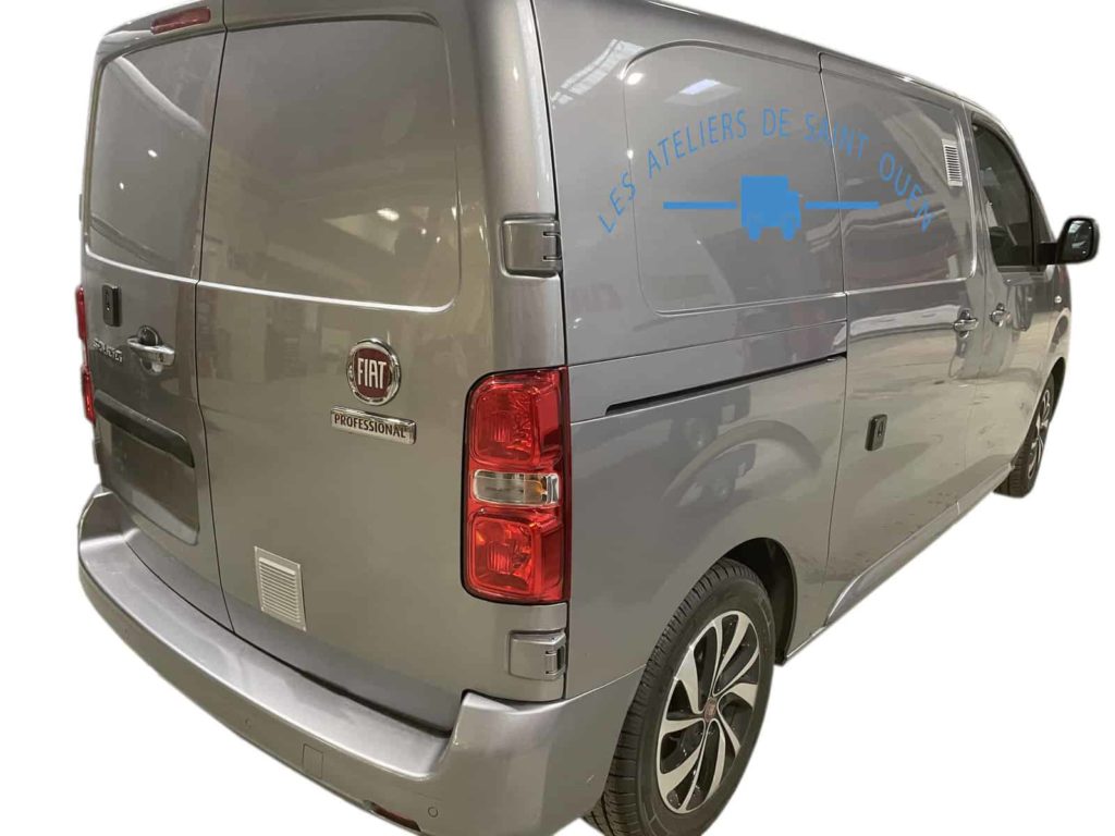 fiat scudo aménagé de grille de ventilation pour l'aération ainsi que de serrures multlock