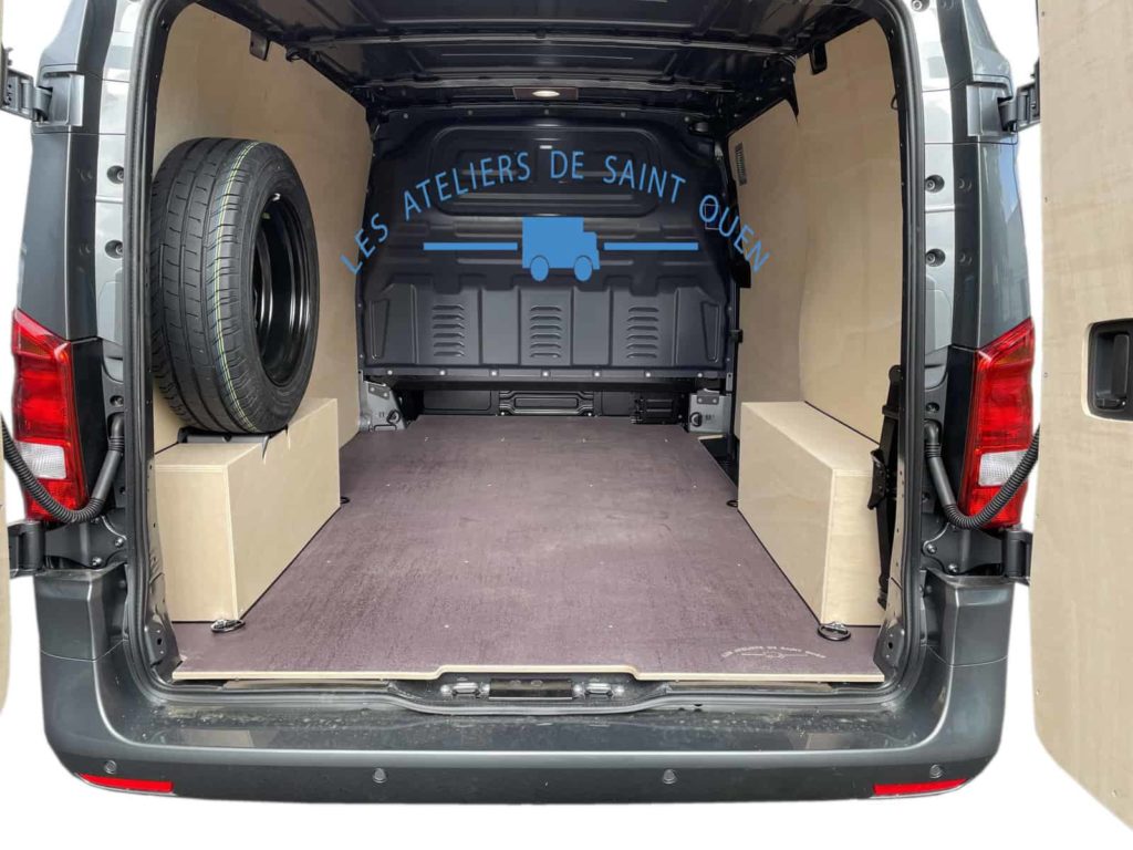 habillage en contreplaqué avec plancher antidérapant pour mercedes vito