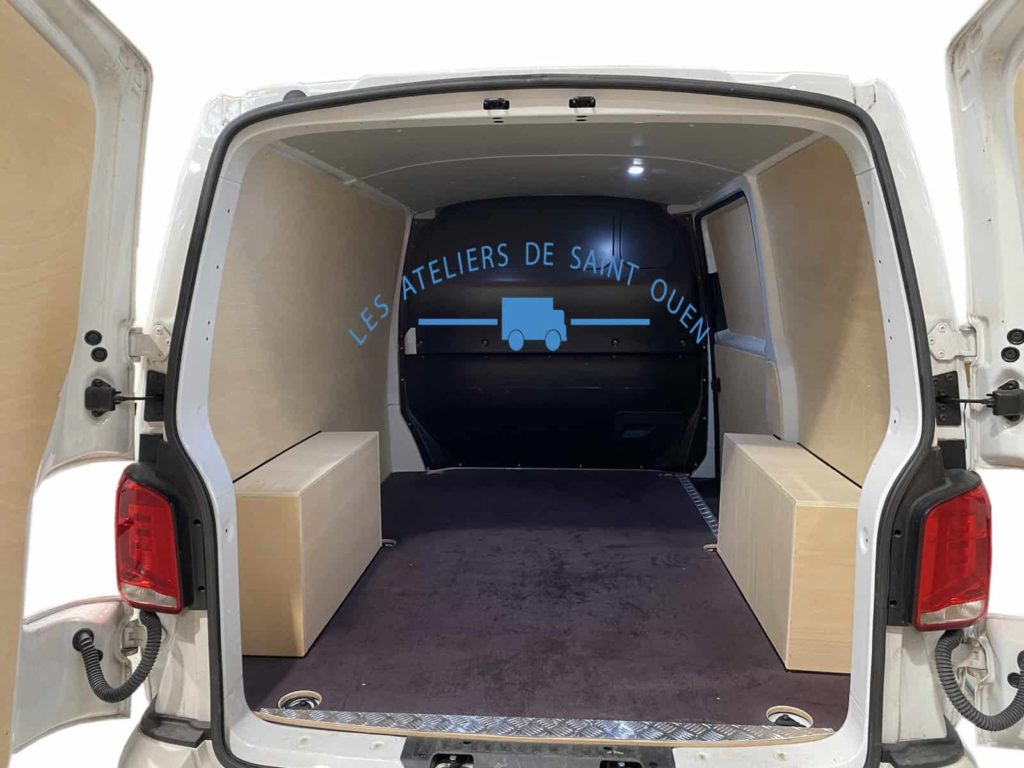 habillage en contreplaqué avec plancher antidérapant pour volkswagen t6
