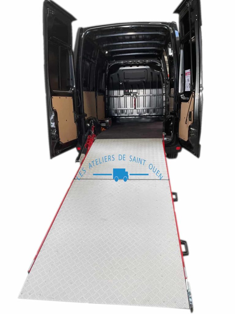 rampe de chargement repliable pour renault master avec treuil de chargement
