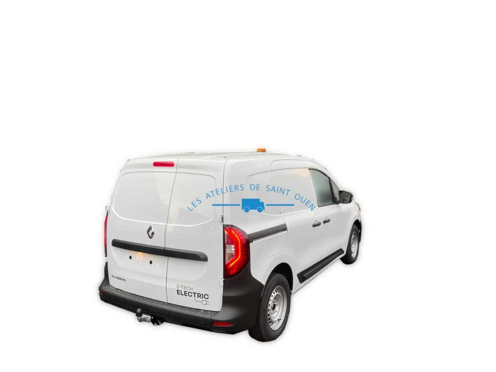 Gyrophare orange pour signalisation sur pavillon d'un renault kangoo électrique