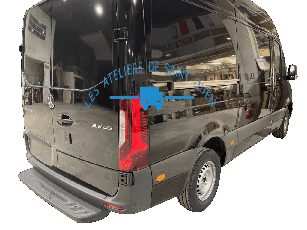 système de sécurisation multlock, 3 points arrière, 1 point latéral sur mercedes sprinter