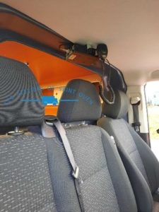poste de commande avec radio cb et bouton convoi 