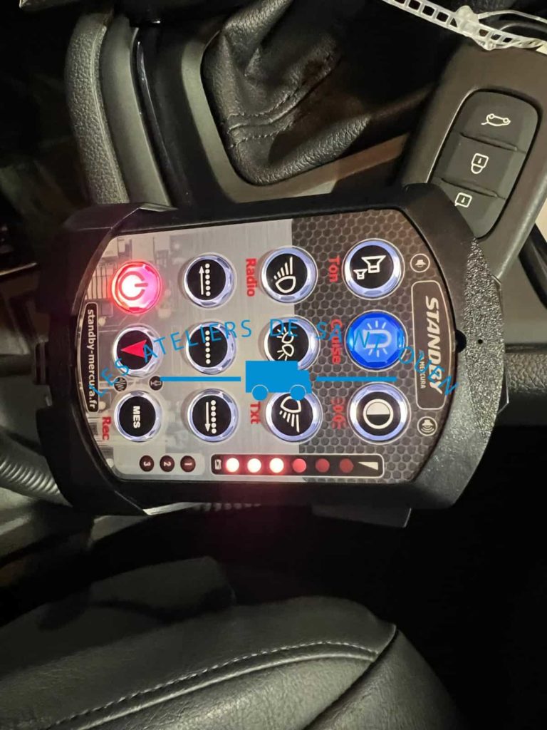 renault kangoo police municipale télécommande de gestion de la rampe lumineuse gyropahre