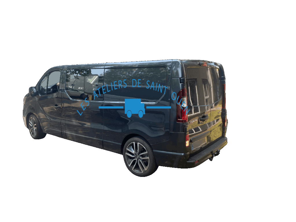 Trafic équipé d'une cabine approfondie vitré avec attelage