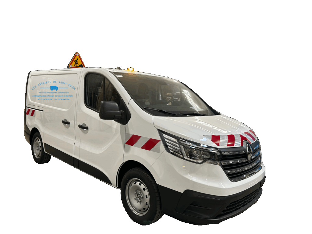 Trafic avec bandes réfléchissantes gyroled sur pavillon et triflash