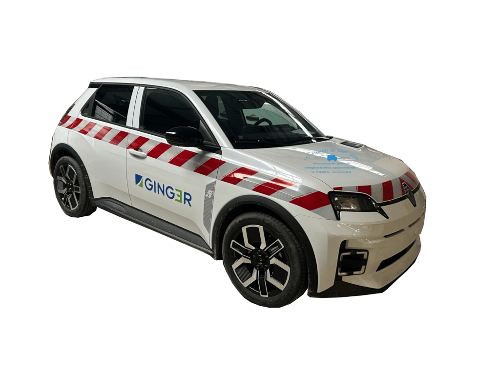 R5 équipé de bandes réfléchissantes maxi avec flocage