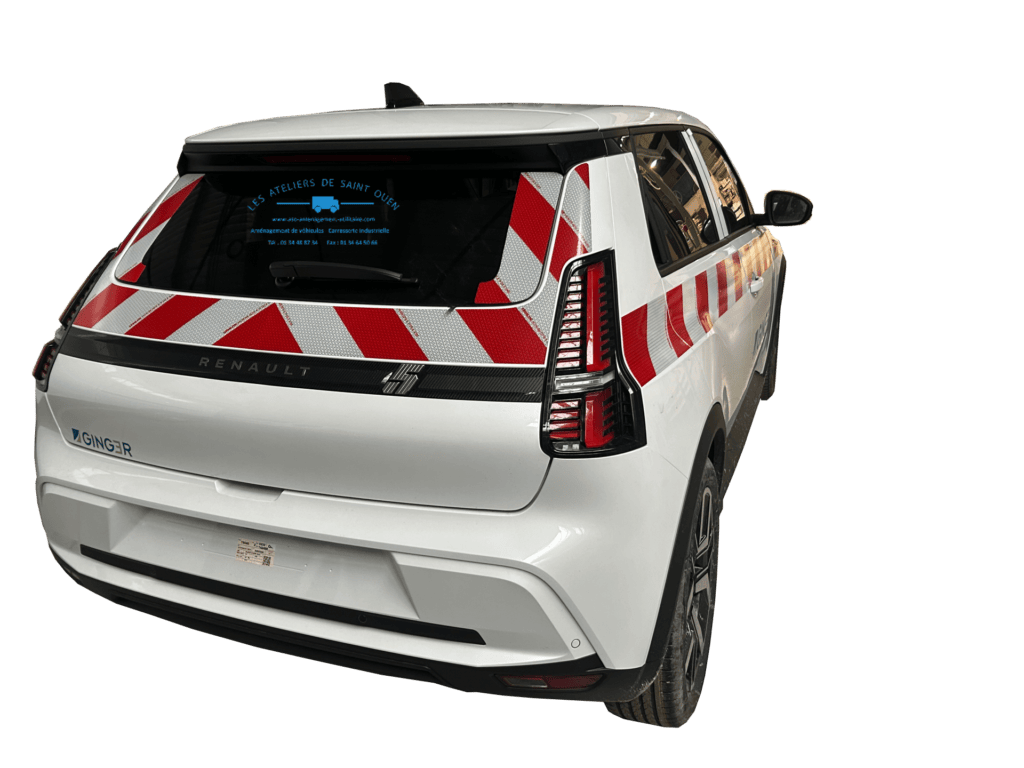 R5 équipé de bandes réfléchissantes maxi avec flocage