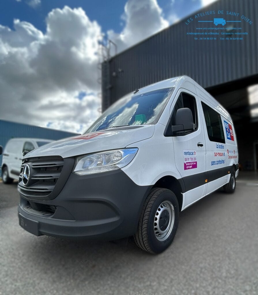 Sprinter Rent A Car avec flocage publicité